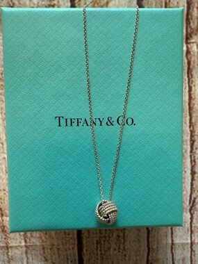 Tiffany & Co. Silver Rope Knot Pendant Necklace - Silver